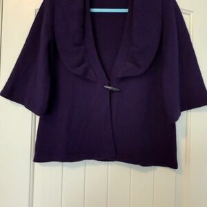 Neiman Marcus Women’s 100% Cashmere‎ Purple Cardigan Sweater Size S
